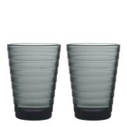 iittala - Aino Aalto Glas 33 cl 2-pack Mörkgrå