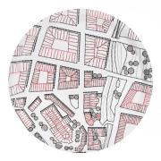 Born in Sweden - Sweden from Above Bricka City 31 cm Rosa