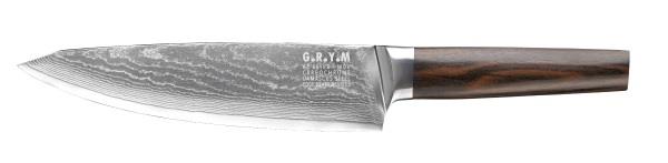 G.R.Y.M - Damascus Kockkniv 20 cm