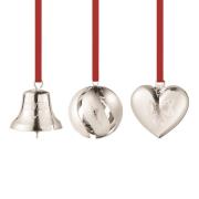 Georg Jensen - Christmas Collectibles Julhänge 3 delar 6 cm Pläterad