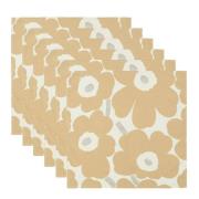 Marimekko - Pieni Unikko Servett 43x43 6-pack Beige