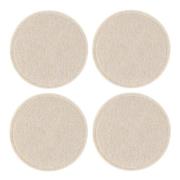 Ziczac - Nuno Glasunderlägg 10 cm 4-pack Beige