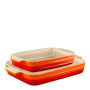 Le Creuset - Ugnsformset Stengods 25+32 cm Vulkan