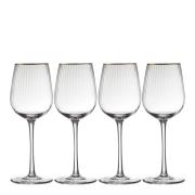 Lyngby Glas - Palermo Gold Vitvinsglas 30 cl 4-pack Klar