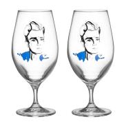 Kosta Boda - All About You Celebrate Him Ölglas 40 cl 2-pack Cornflowe...