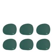 Aida - Raw Organic Glasunderlägg 6-pack Dark Green