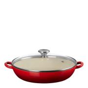 Le Creuset - Buffétgryta med glaslock 30 cm 3,5 L Cerise