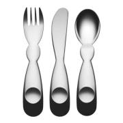 Alessi - Alessini barnbestickset 3 delar stål