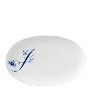 Royal Copenhagen - Blue Fluted Pl Alphabet oval tallrik J 23 cm