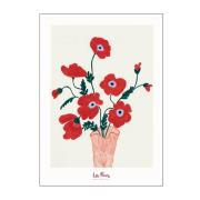 Poster & Frame - La Poire poster 50x70 cm poppies