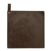 Crafted - Leather grytlapp 21x21 cm brun