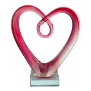 RBA Sweden - Glasskulptur Hjärta 18,5 cm Rosa