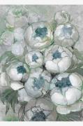 Pelcasa - Poster Nuria Bouquet Of Peonies In Teal And Green - Beige - ...