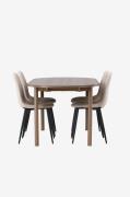 Venture Home - Matgrupp Andy med 4st stolar Polar - Brun - Matgrupper ...