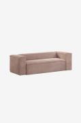 Kave Home - Soffa 2-sits Blok - Rosa - 3-sits soffor - Från Homeroom