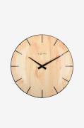 NeXtime - Väggklocka Edge Wood Dome Ø35 cm - Brun - Väggklockor & bord...