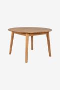 Wood Furniture - Matbord Genova, 110-160cm, runt,utdragbart, ek - Brun...