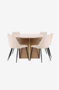 Venture Home - Matbord Strada med stol Night - Beige - Matgrupper - Fr...