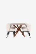 Venture Home - Piazza matbord med Agnes matstol - Vit - Matgrupper - F...