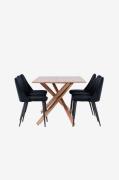 Venture Home - Piazza matbord med nattmatstol - Svart - Matgrupper - F...