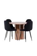 Venture Home - Olivia matbord med Polar matstol - Svart - Matgrupper -...