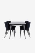Venture Home - Ellis matbord med Modesto matstol - Svart - Matgrupper ...