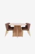 Venture Home - Bootcut matbord med Modesto matstol - Brun - Matgrupper...