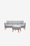 CosmoLiving by Cosmopolitan - Soffa 3-sits soffa + ottoman Gloria - Gr...