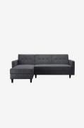 Dorel Home - Schäslong Bäddsoffa med förvaring Lilly - Grå - Bäddsoffo...