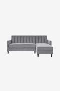 Dorel Home - Bäddsoffa 3-sits med schäslong Celine - Grå - Bäddsoffor ...
