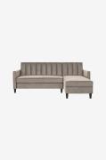 Dorel Home - Bäddsoffa 3-sits med schäslong Celine - Grå - Bäddsoffor ...