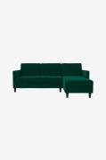 Dorel Home - Bäddsoffa 3-sits med schäslong Presley - Grön - Bäddsoffo...