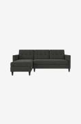 Dorel Home - Bäddsoffa 3-sits med schäslong Hartford - Grå - Bäddsoffo...