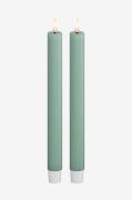 DeluxeHomeart - LED Taper Candle 2,2x24 cm 2 st - Grön - Ljus - Från H...
