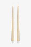 DeluxeHomeart - LED Taper Candle Shiny 2,2x28 cm 2 st - Vit - Ljus - F...