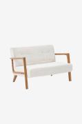 Hanah Home - Soffa med 2 sittplatser Kemer - Vit - 2-sits soffor - Frå...