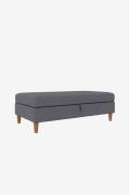 Dorel Home - Ottoman med förvaring Lilly - Grå - Fotpallar & puffar - ...