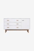 Loft24 - Sideboard 1 dörr 3 lådor Melanie - Vit - Byråar - Från Homero...