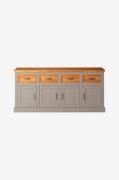 Loft24 - Skänk 4 dörrar 4 lådor Selma - Grå - Skänkar & sideboards - F...