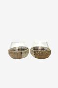 Zelected by Houze - Ljusstake Hudson 2-pack - Transparent - Ljusstakar...
