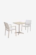 LifestyleGarden - Urbanite kaffeset med fyrkantigt bord 64x64 cm och 2...