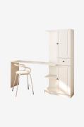 Hanah Home - Arbetsbord & bokhylla Matte - Vit - Skrivbord - Från Home...