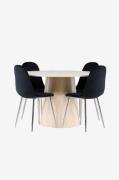 Venture Home - Lanzo matbord med Polar matstol - Silver - Matgrupper -...