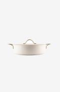 Heirol - Royal Pearl Låg Gryta med lock 4,1 liter 28 cm Heirol - Vit -...