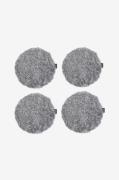 Skinnwille - Sittdyna rund Curly 4-pack - Grå - Sittkuddar & stolsdyno...