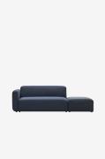 Kave Home - Modulsoffa 2-sits med ryggstöd Neom - Blå - 2-sits soffor ...