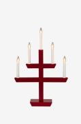 Konstsmide - Ljusstake 5 glödlampor - Röd - Adventsljusstakar - Från H...