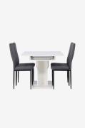 Venture Home - Matgrupp Pluto med 4st stolar Petra - Vit - Matgrupper ...