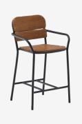 Kave Home - Barstol - algueret 2-pack - Svart - Barstolar & pallar - F...