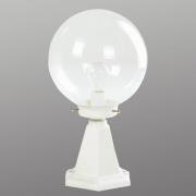 Albert Leuchten Sockellampa I, vit, med bubbelglas
